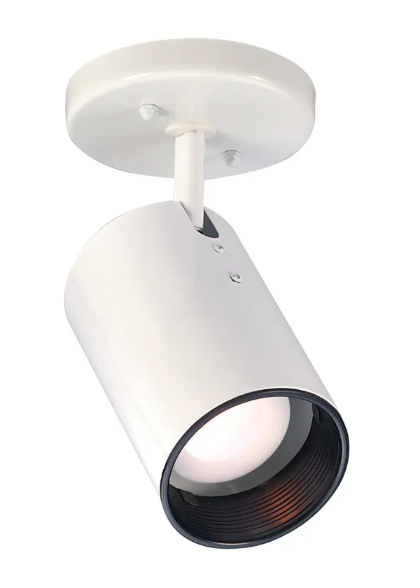 White Cylinder Swivel Spotlight - Image 1