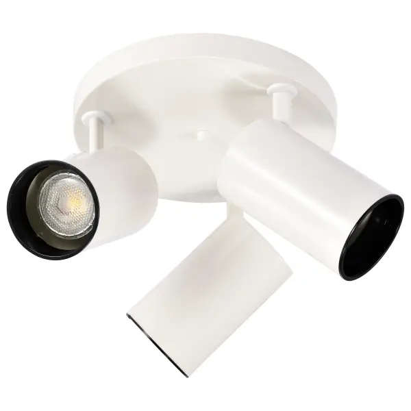 3-Light Pivoting Cylinder Flush Mount in White - Image 7