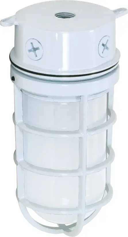 Industrial Vapor Proof Surface Mount - 10" White with Frosted Glass