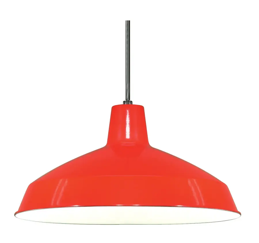 16" Warehouse Pendant in Red
