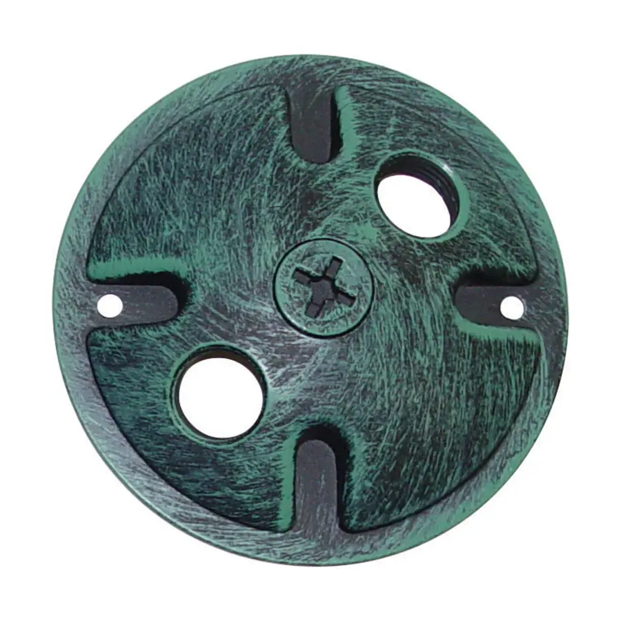 2-Light Outdoor Mounting Plate in Antique Verdigris