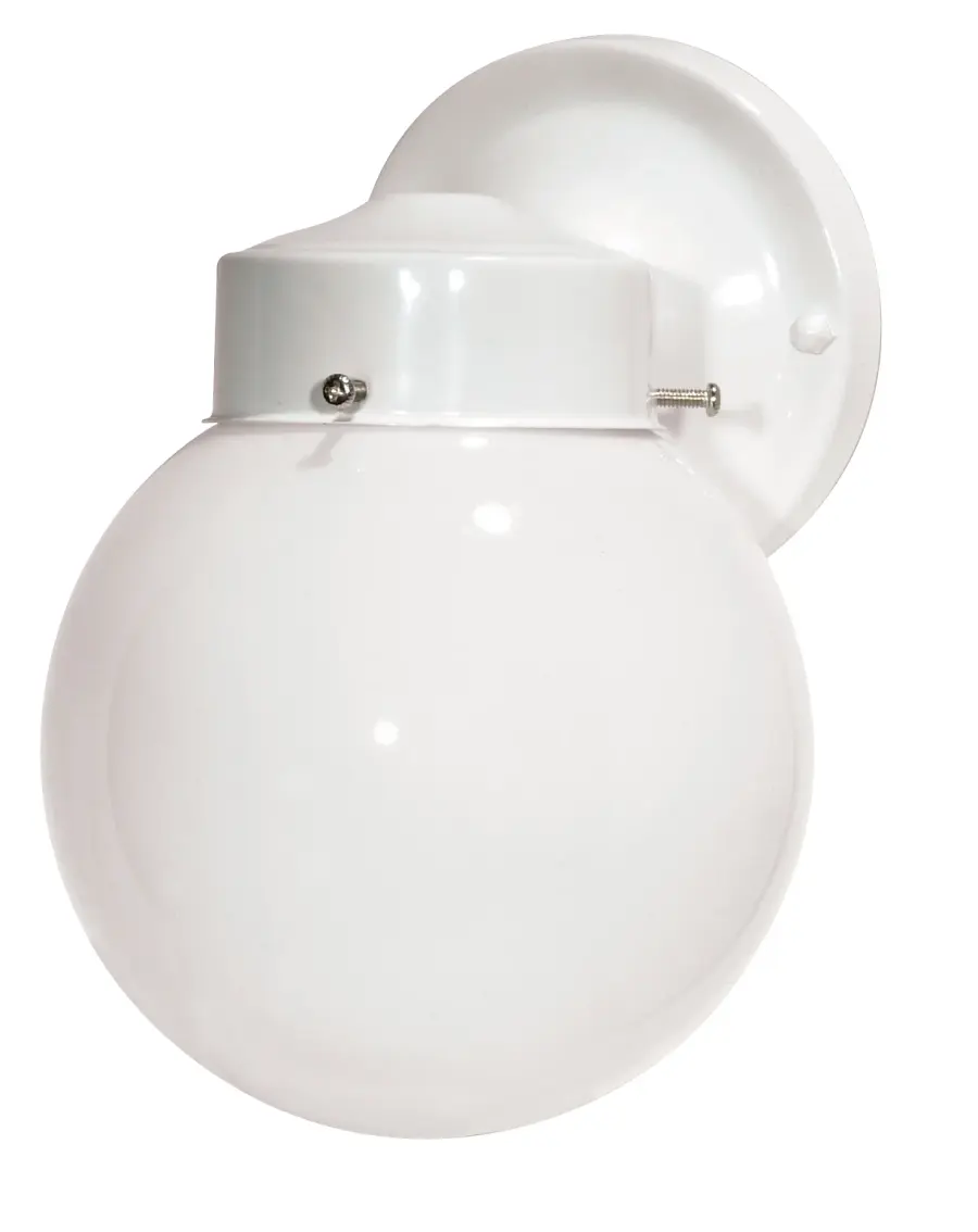 Classic White Globe Porch Light for Timeless Outdoor Charm