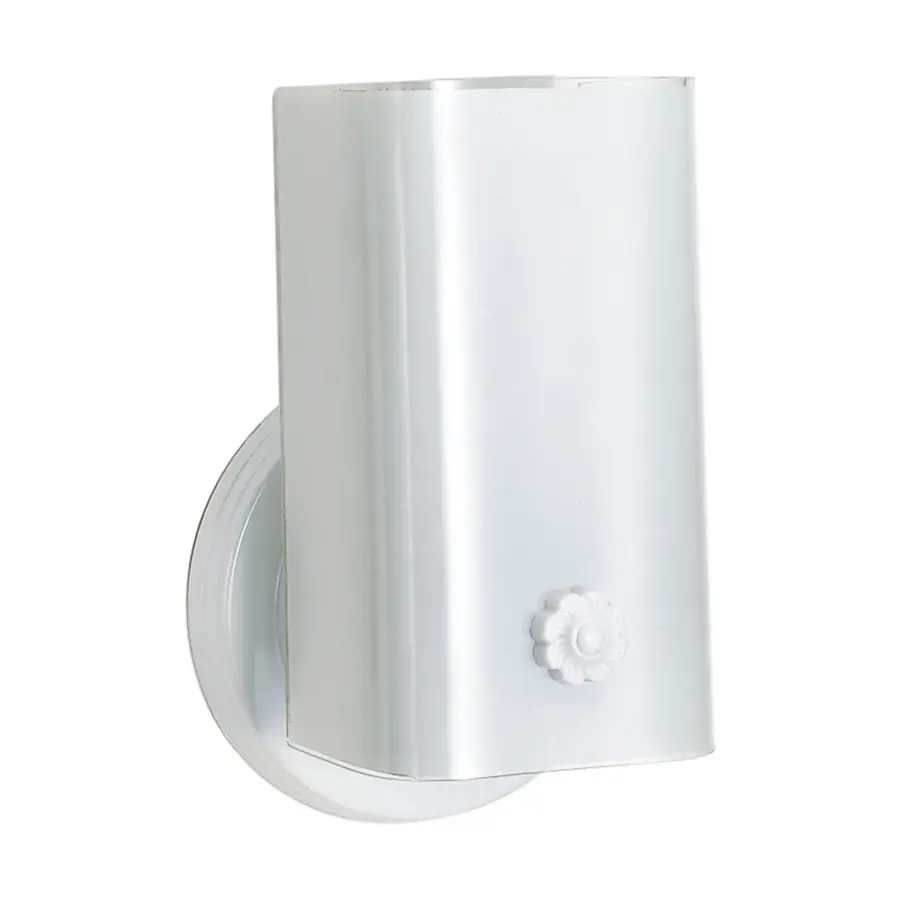 White U-Channel Glass Vanity Light