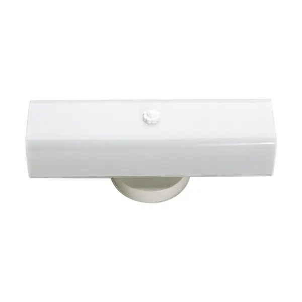 This simple 2-light vanity fixture delivers reliable illumination with clean, minimal styling. The white u-channel glass and white finish provide versatility for any bathroom decor, making it ideal for builders and homeowners seeking cost-effective lighting.