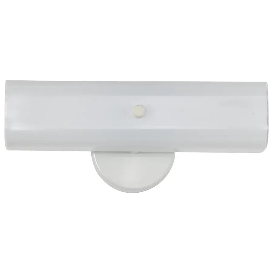 2-Light White Vanity Light with U-Channel Glass - 14" - Image 3