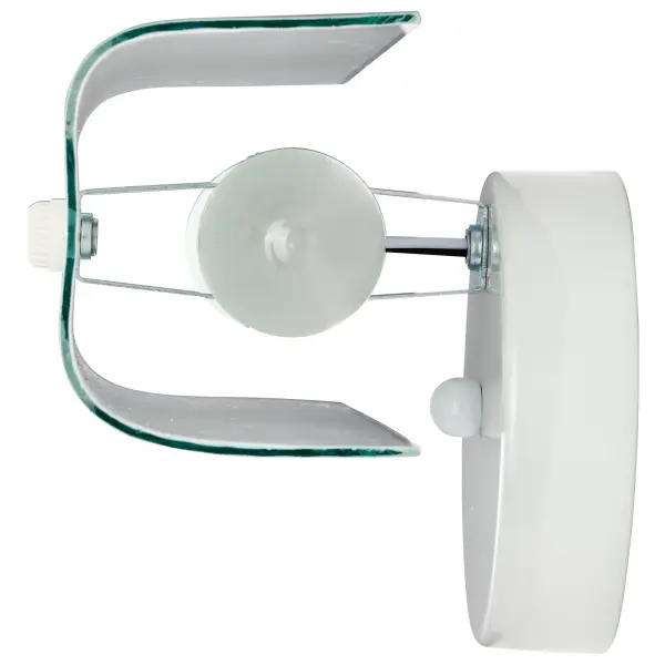 2-Light White Vanity Light with U-Channel Glass - 14" - Image 4