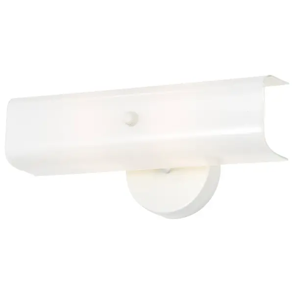2-Light White Vanity Light with U-Channel Glass - 14" - Image 5