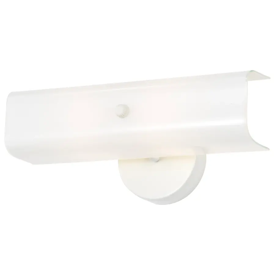 2-Light White Vanity Light with U-Channel Glass - 14" - Image 5