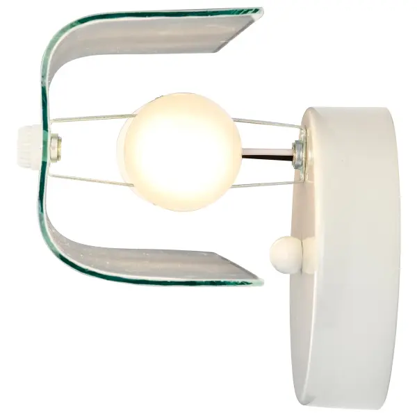 2-Light White Vanity Light with U-Channel Glass - 14" - Image 6