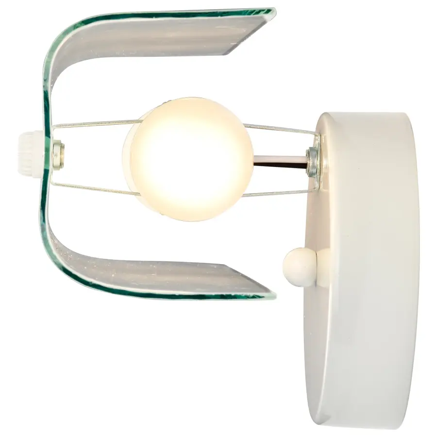 2-Light White Vanity Light with U-Channel Glass - 14" - Image 6