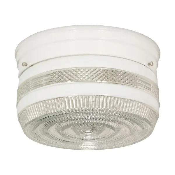 This sophisticated 8-inch flush mount combines traditional elegance with practical design. The crystal and white drum shade creates ambient lighting perfect for smaller rooms, hallways, and closets.