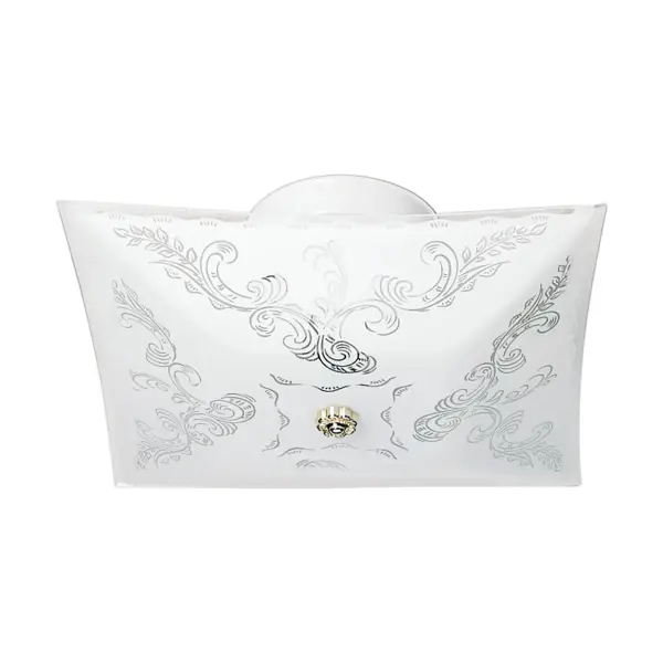 Square Floral 2-Light Flush Mount Ceiling Fixture