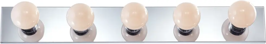 5-Light Polished Chrome Vanity Strip - 30"