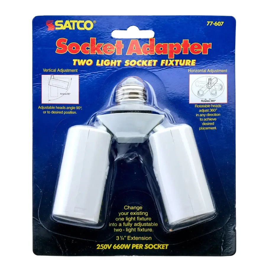 2-Light Medium Base Socket Adapter - Image 2