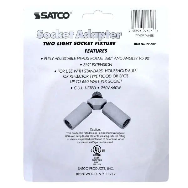 2-Light Medium Base Socket Adapter - Image 3
