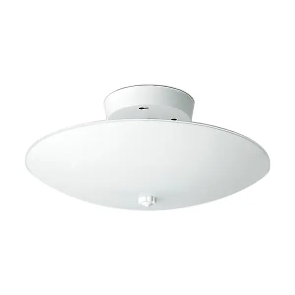 White Round Flush Mount Ceiling Light - 12 Inch