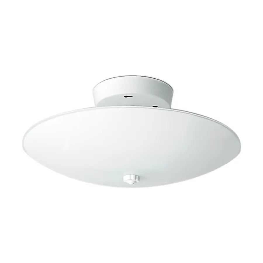 White Round Flush Mount Ceiling Light - 12 Inch