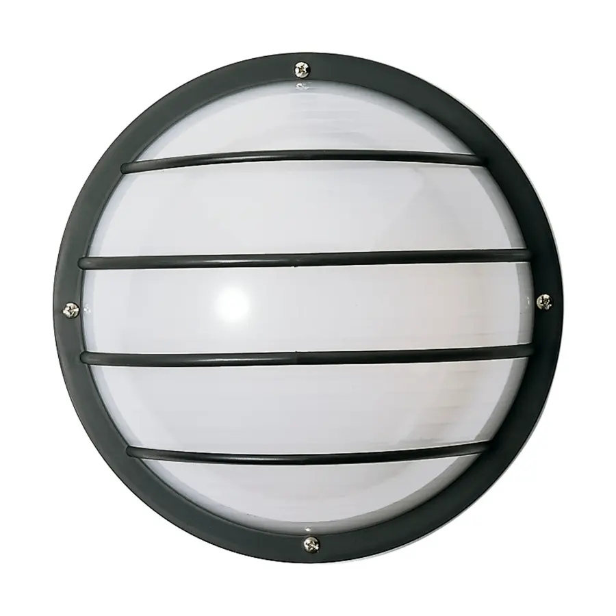 Round Cage Wall Fixture - 10" Black