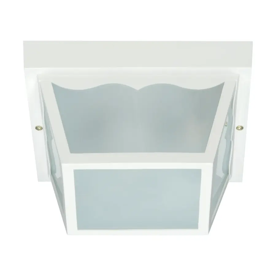 Carport 2-Light Flush Mount in White