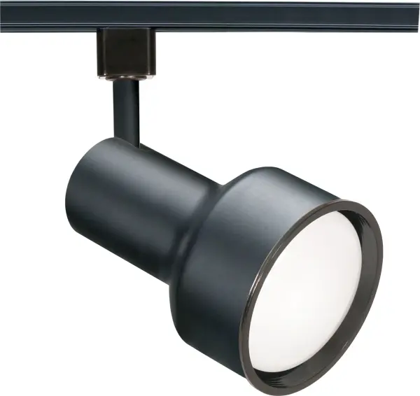 This compact step cylinder track head offers flexible directional lighting in a sleek black finish. Ideal for highlighting artwork, task areas, or architectural features with its adjustable design.