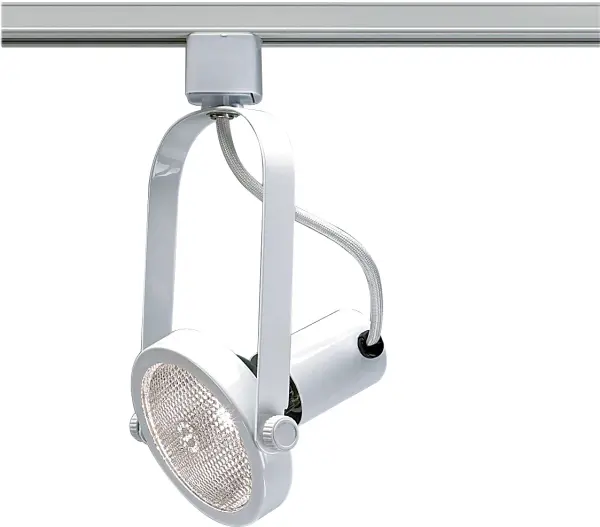 This PAR30 gimbal ring track head offers flexible directional lighting with a clean white finish. Perfect for accent lighting, task illumination, or highlighting artwork and architectural features in modern spaces.