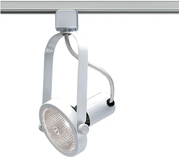 This PAR38 gimbal ring track head offers flexible directional lighting with a clean white finish. Ideal for accent lighting, task illumination, or highlighting artwork and architectural features in residential and commercial spaces.