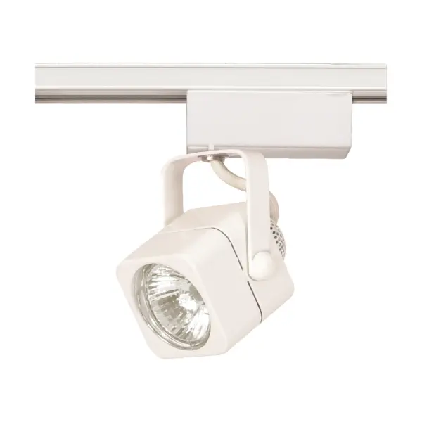 This compact square track head offers flexible directional lighting with MR16 compatibility. The clean white finish integrates seamlessly into modern spaces, making it ideal for accent lighting, artwork illumination, or task lighting.