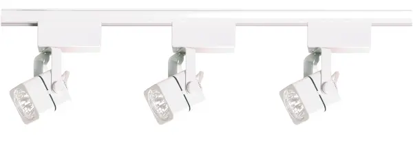 This compact square track head offers flexible directional lighting with MR16 compatibility. The clean white finish integrates seamlessly into modern spaces, making it ideal for accent lighting, artwork illumination, or task lighting. - alternate view