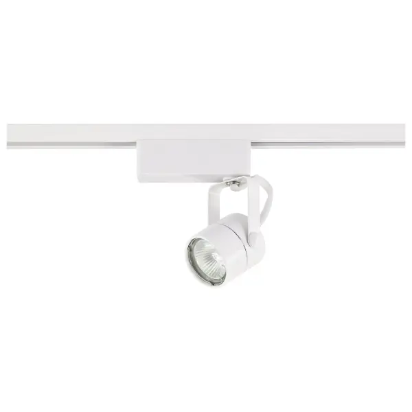 This compact MR16 track head offers flexible directional lighting in a clean white finish. Perfect for highlighting artwork, retail displays, or task areas with its adjustable design and low-voltage operation. - alternate view