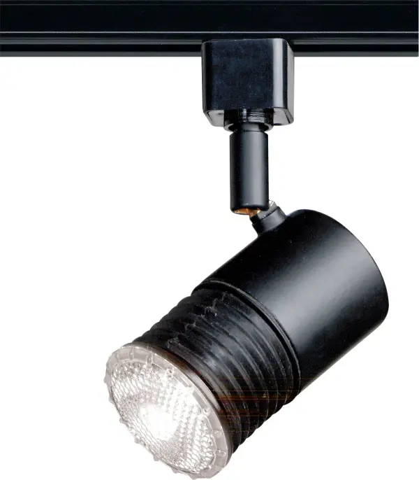 This compact track head offers universal compatibility and adjustable directional lighting. The black finish provides a sleek, modern look that blends seamlessly with track systems for accent and task lighting.