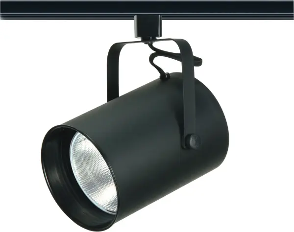 This R40-compatible track head offers adjustable accent lighting in a sleek black cylinder design. Perfect for highlighting artwork, task areas, or architectural features with its 150-watt capacity.