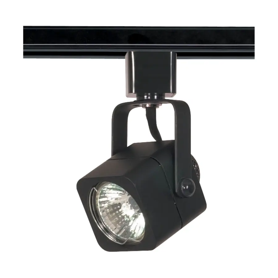 Square MR16 Track Head in Black