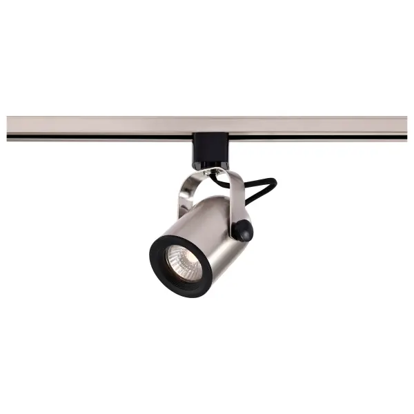 This MR16 track head offers flexible directional lighting in a sleek brushed nickel finish. Perfect for highlighting artwork, task areas, or architectural features with adjustable beam control. - alternate view