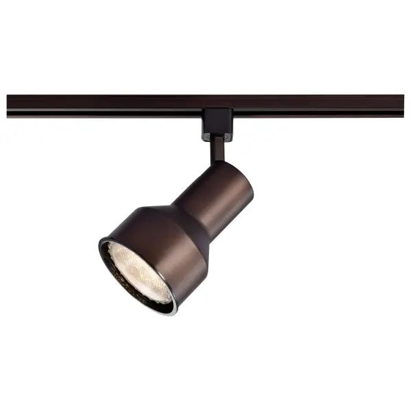 This compact step cylinder track head offers flexible directional lighting with a warm russet bronze finish. Ideal for accent lighting, task illumination, or highlighting artwork and architectural features. - alternate view