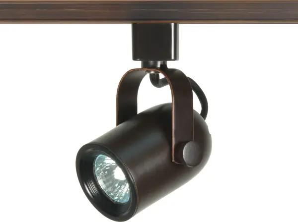 This compact track head offers flexible directional lighting with a classic round-back design. The warm Russet Bronze finish complements various interiors while the MR16 socket provides focused illumination for accent or task lighting.