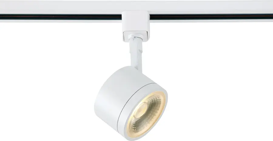 Round LED Track Head in Matte White - Image 1