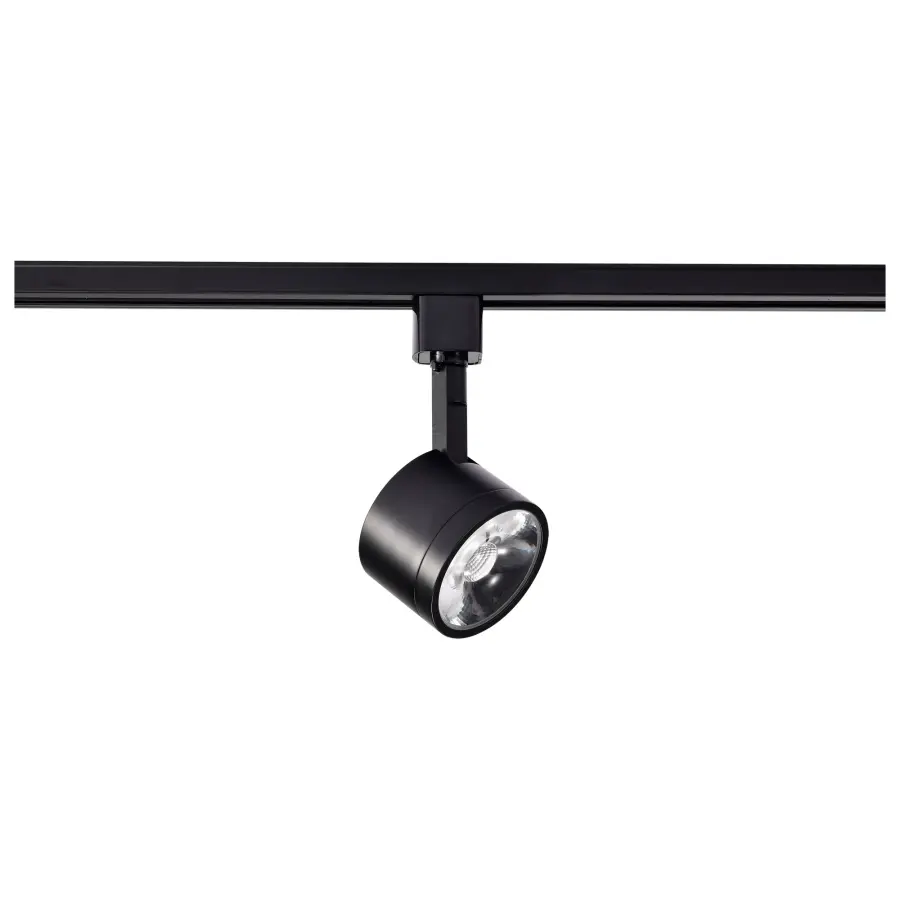 Round LED Track Head - Matte Black - Image 3