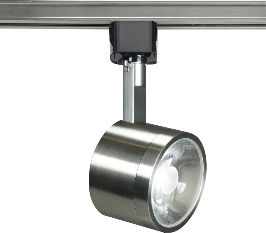 Round LED Track Head in Brushed Nickel - Image 1
