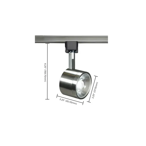 This compact round track head delivers efficient 12W LED lighting with a focused 24-degree beam angle, perfect for accent lighting and task illumination. The brushed nickel finish offers timeless appeal. - alternate view