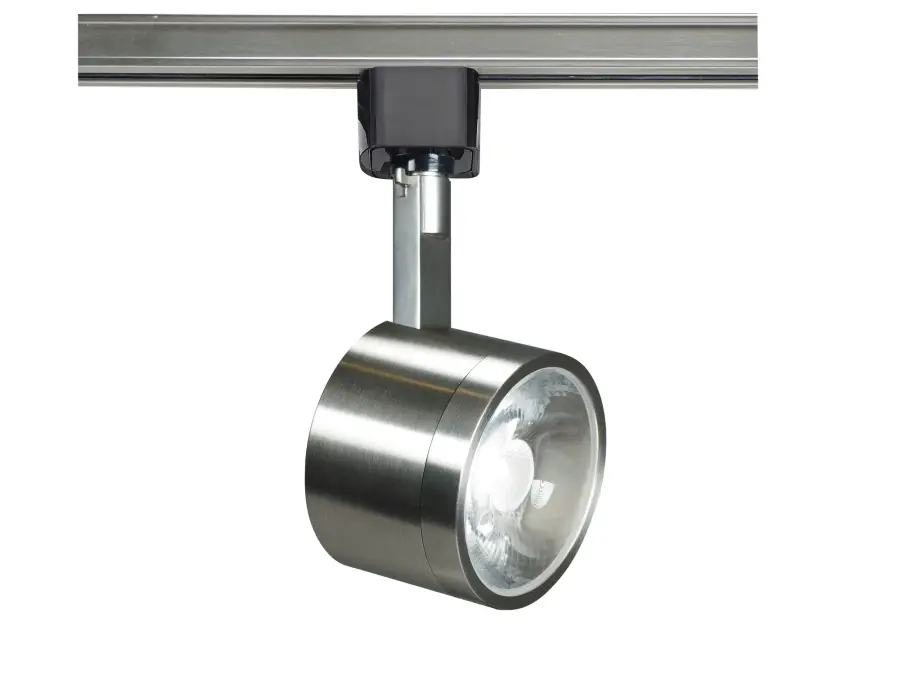 Round LED Track Head in Brushed Nickel - Image 1