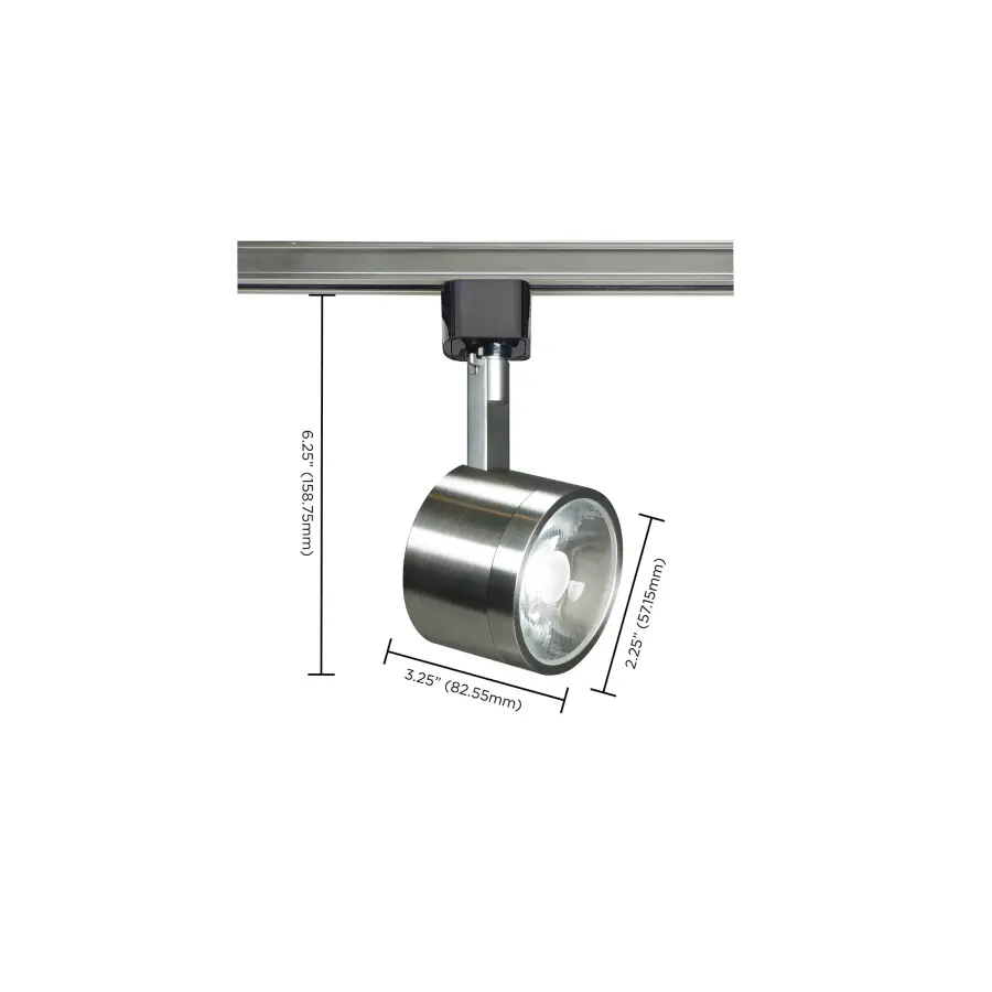 Round LED Track Head in Brushed Nickel - Image 2