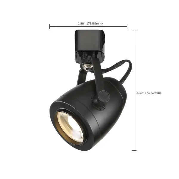 12W LED Track Head - Pinch Back - Black - Image 3