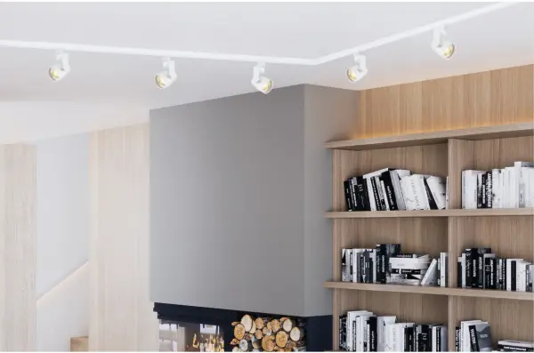 This 12W LED track head delivers efficient, focused illumination with a 36-degree beam spread. Perfect for highlighting artwork, architectural features, or task areas with warm 3000K light and excellent color rendering. - alternate view