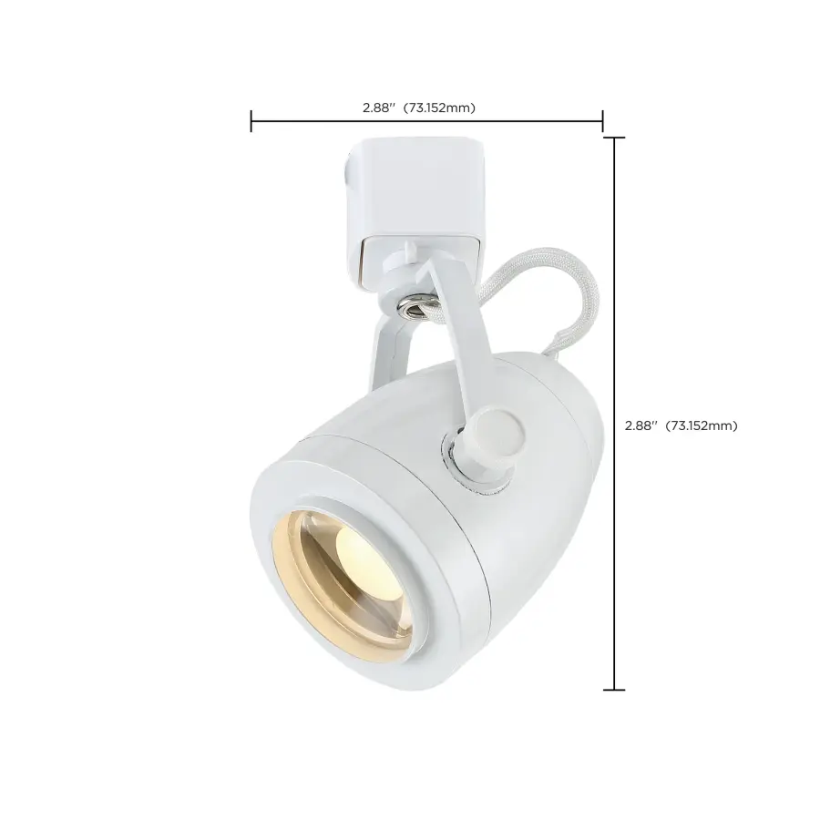 12W LED Track Head - Pinch Back - White - Image 3