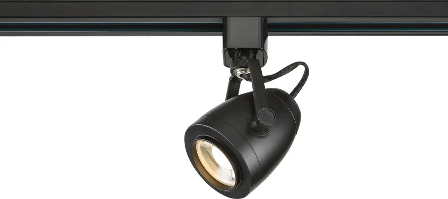 12W LED Track Head - Pinch Back - Black - Image 1