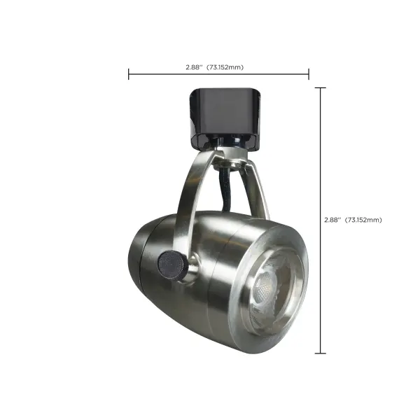 12W LED Pinch Back Track Head in Brushed Nickel - Image 3