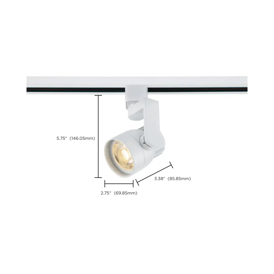 12W LED Angle Arm Track Head in White - Image 3