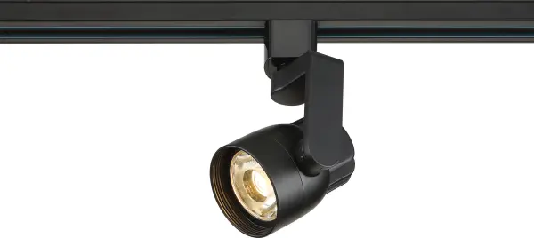 This 12-watt LED track head delivers focused accent lighting with a 24-degree beam spread, perfect for highlighting artwork, architectural features, or retail displays. The adjustable angle arm provides directional flexibility.