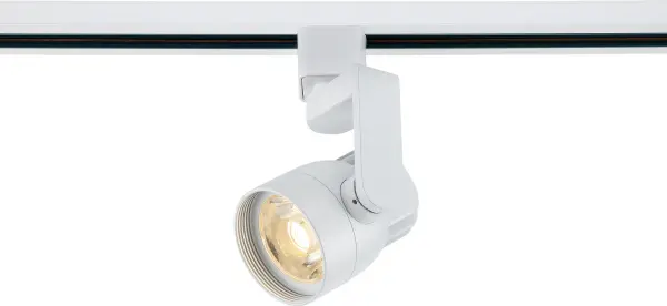 This 12-watt LED track head delivers focused warm white light with a 36-degree beam spread, perfect for highlighting artwork, architectural features, or task areas. The adjustable angle arm provides directional flexibility.