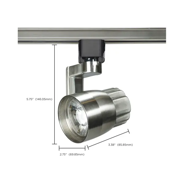12W LED Angle Arm Track Head in Brushed Nickel - Image 3